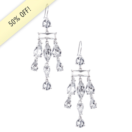 Chandelier Stone Earrings on a white background