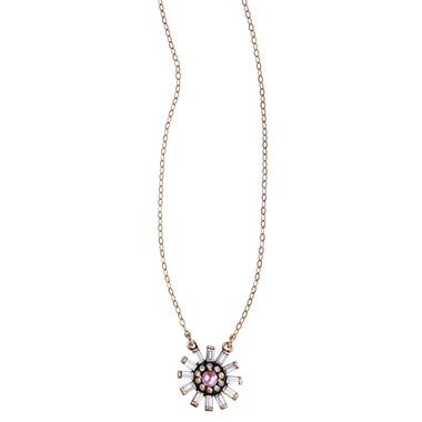 Baguette Flower Pendant on a white background