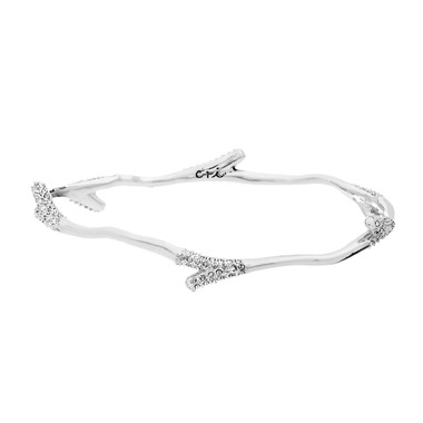 Pave Branch Bangle on a white background