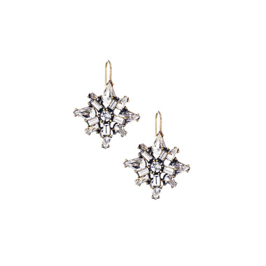 Art Deco Starburst Earrings on a white background