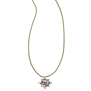 Art Deco Starburst Pendant Necklace on a white background