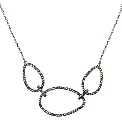 Crystal Pave Link Necklace on a white background