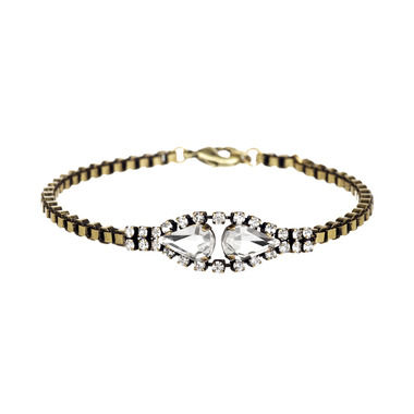 Crystal Chain Bracelet on a white background