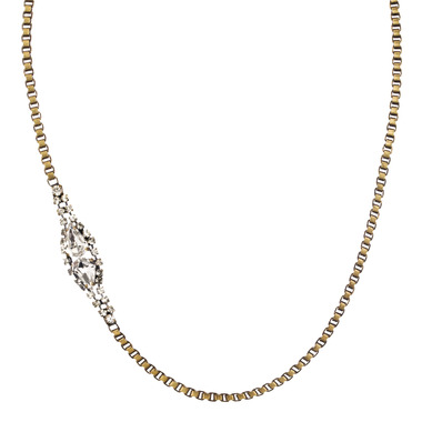 Petite Pear Stone Necklace on a white background