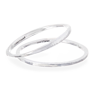 Textured Sculpted Bangle Set on a white background